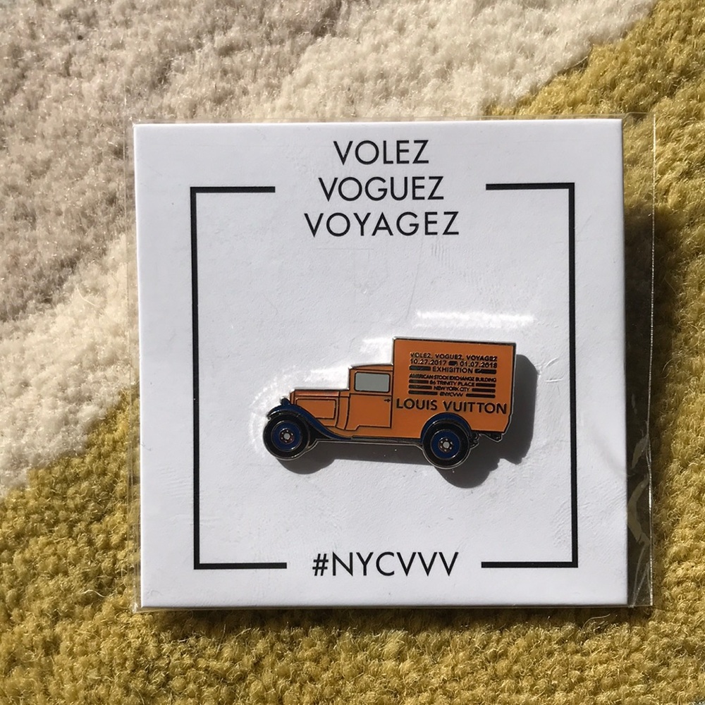Louis Vuitton truck enamel pin